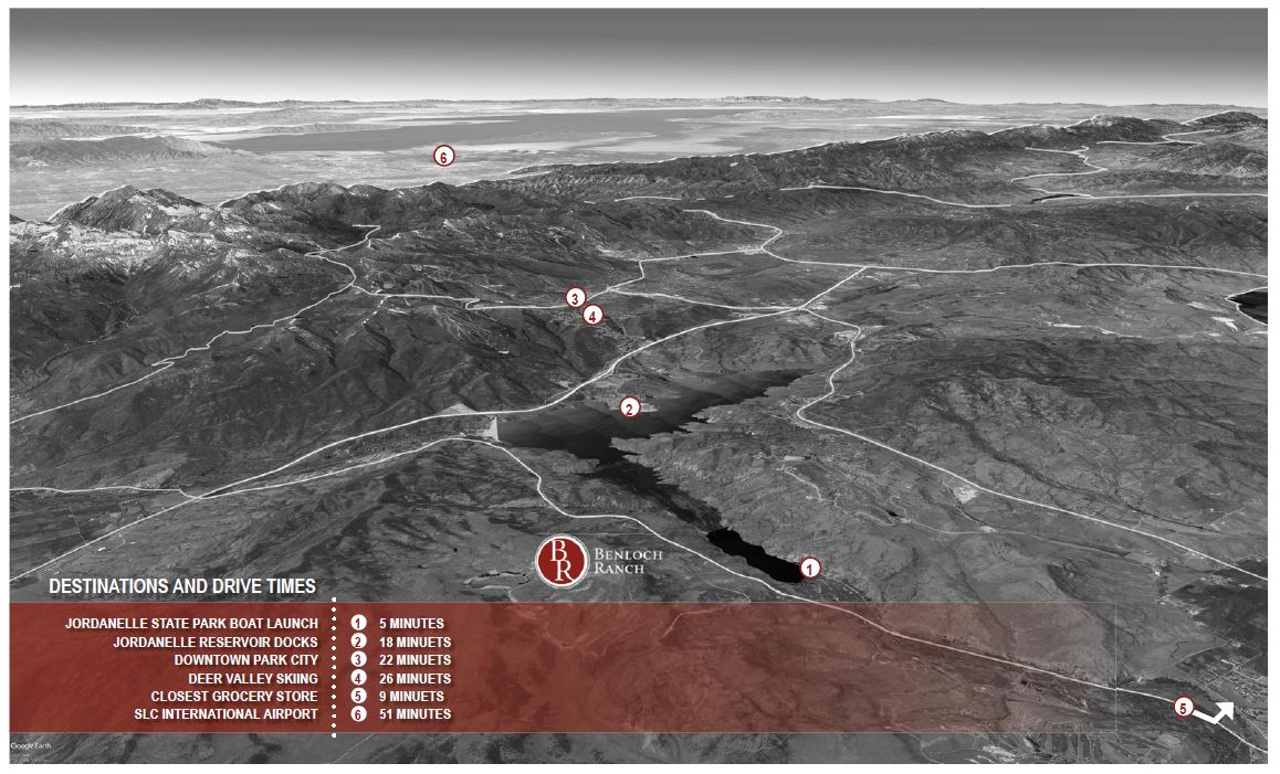 Destinations and drive times from Benloch Ranch